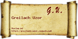 Greilach Uzor névjegykártya